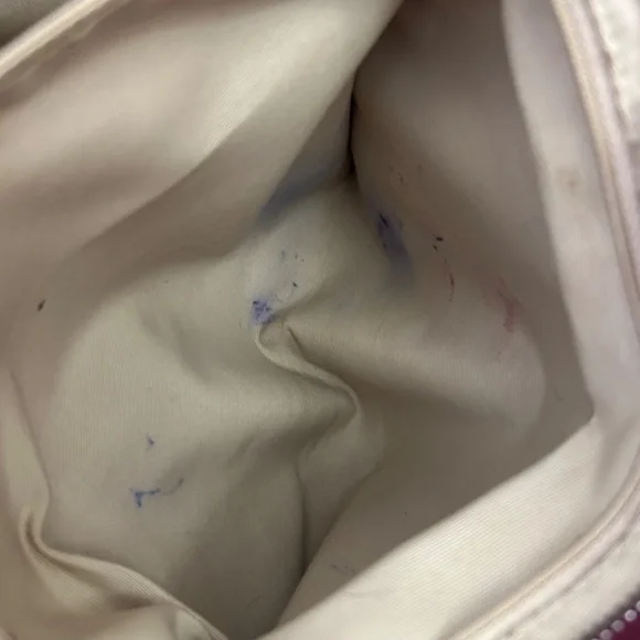 Coach Peyton Leather Zip Top Tote Berry w/ contrasting Signature “C” side panels - Picture 8 of 14